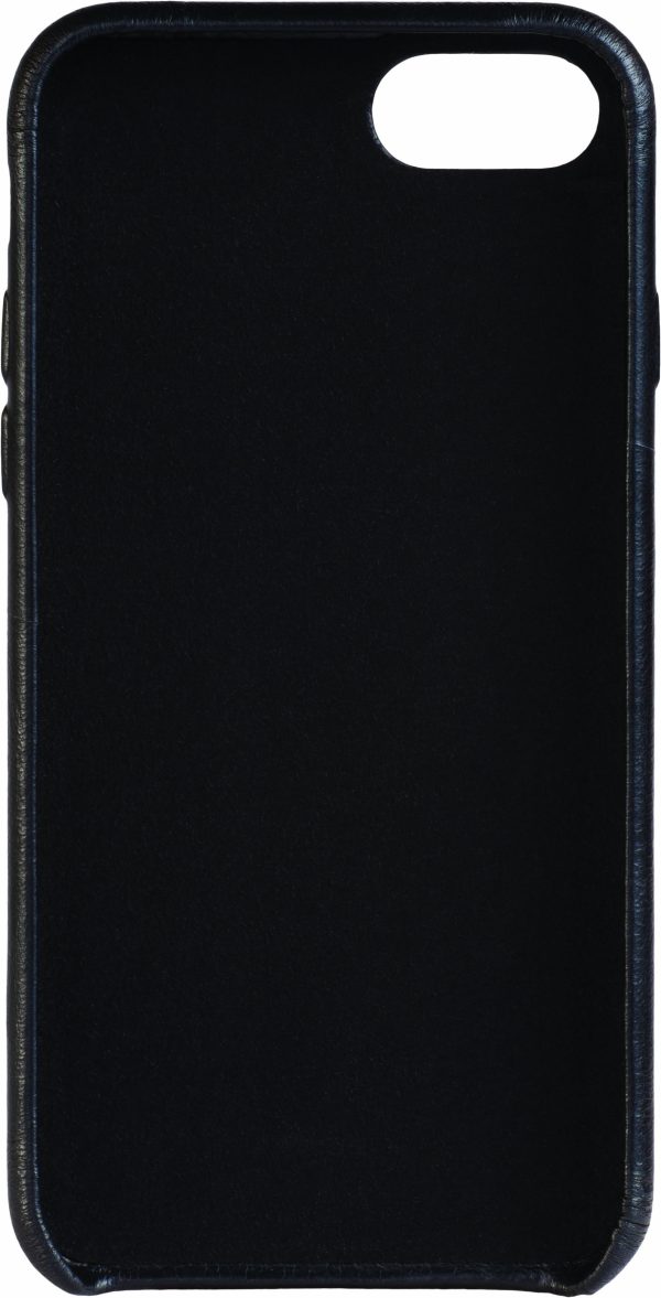 Senza Pure Leather Cover With Card Slot Apple Iphone 7/8/Se (2020/2022) Deep Black - Afbeelding 2