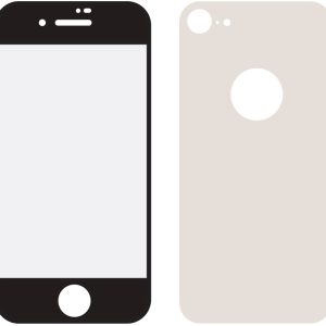 Mobilize Edge-To-Edge Glass Screen Protector Apple Iphone 8 Front And Back Pack Silver Full Glue