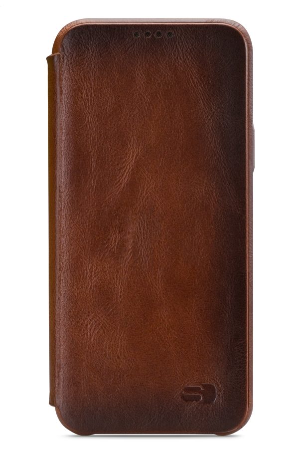 Senza Desire Skinny Leather Wallet Samsung Galaxy S9 Burned Cognac