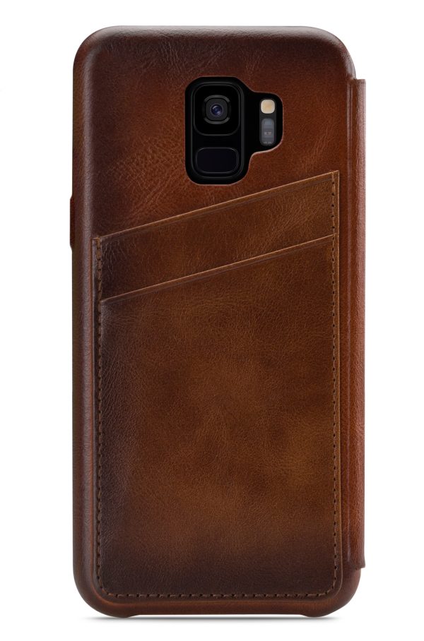 Senza Desire Skinny Leather Wallet Samsung Galaxy S9 Burned Cognac - Afbeelding 2