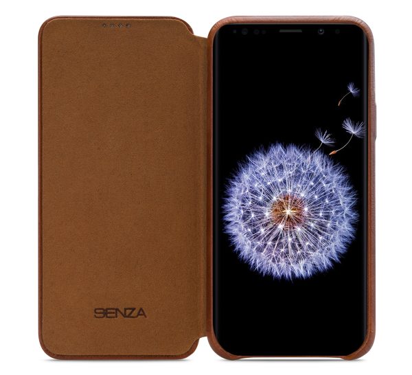 Senza Desire Skinny Leather Wallet Samsung Galaxy S9 Burned Cognac - Afbeelding 3