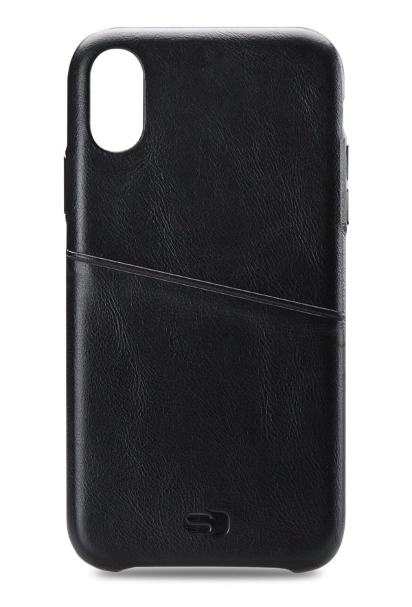 Senza Pure Leather Cover With Card Slot Apple Iphone Xr Deep Black