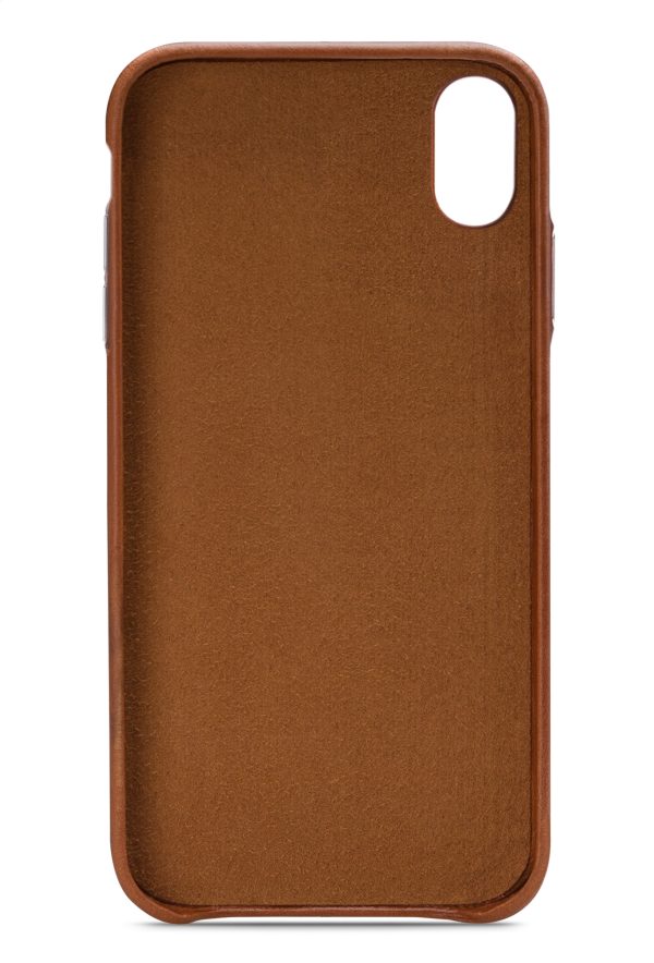 Senza Desire Leather Cover With Card Slot Apple Iphone Xs Max Burned Cognac - Afbeelding 2