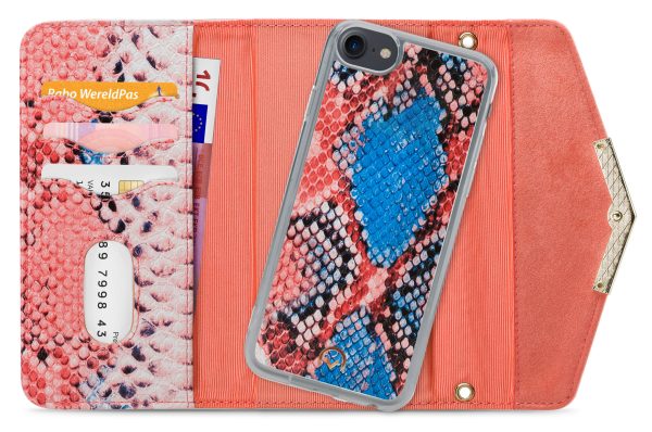 Mobilize 2In1 Gelly Velvet Clutch For Apple Iphone 6/6S/7/8/Se (2020/2022) Coral Snake - Afbeelding 4