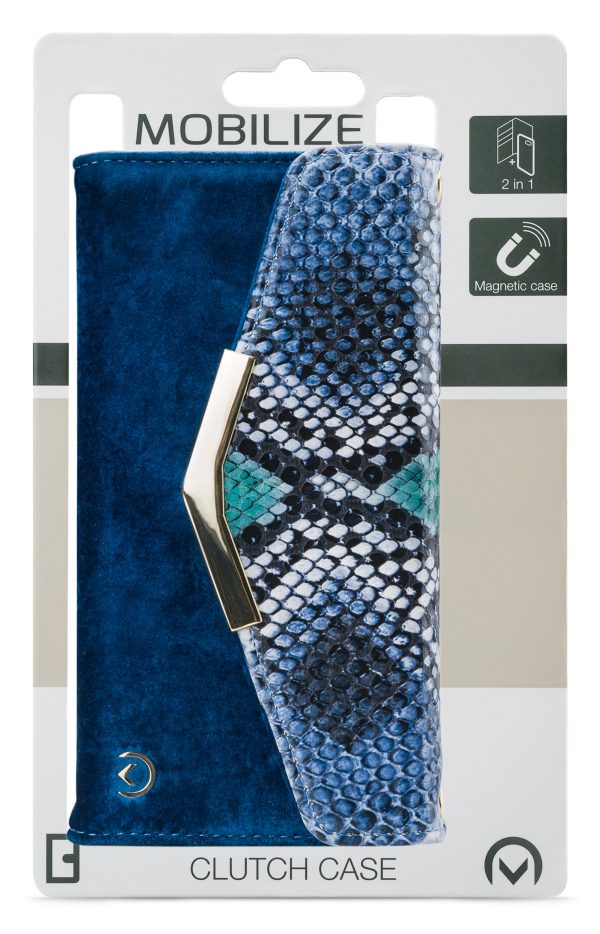 Mobilize 2In1 Gelly Velvet Clutch For Apple Iphone X/Xs Royal Blue Snake - Afbeelding 8