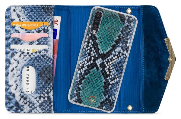 Mobilize 2In1 Gelly Velvet Clutch For Samsung Galaxy A30S/A50 Royal Blue Snake - Afbeelding 4