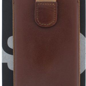 Senza Leather Slide Case Cognac Size S