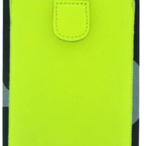 Senza Leather Slide Case Neon Yellow Size Xxl