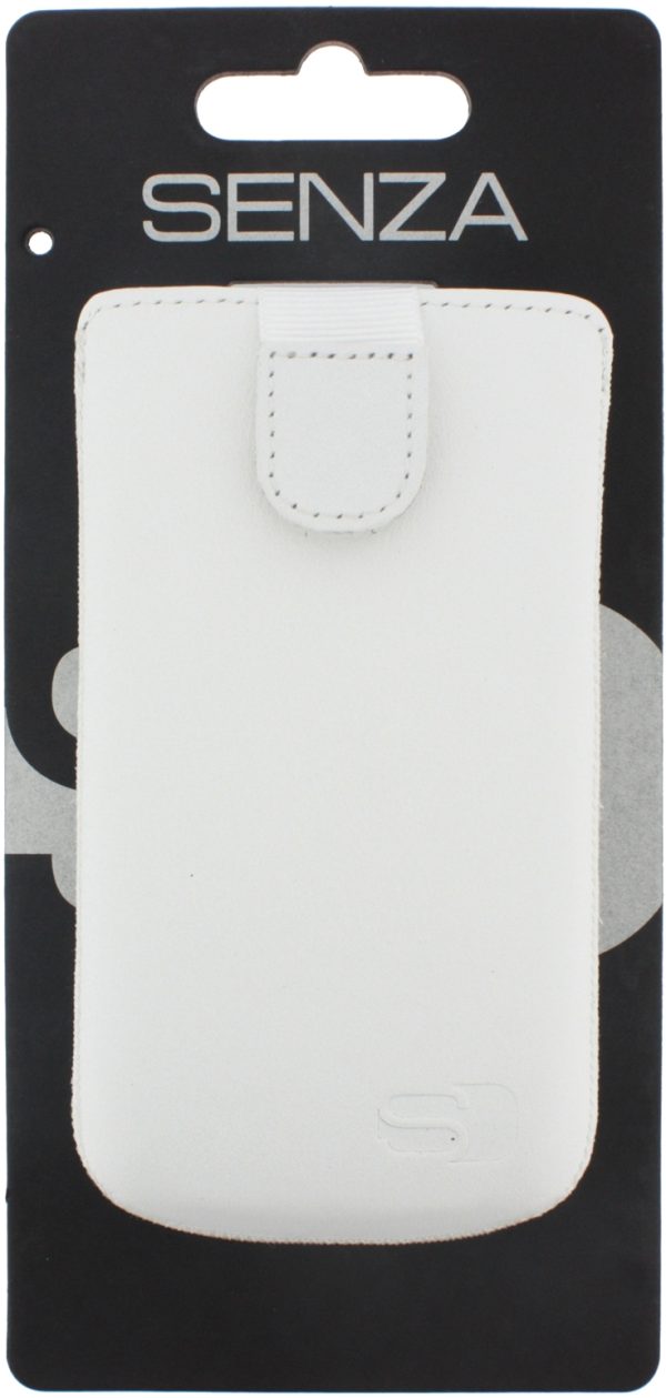 Senza Leather Slide Case White Size L