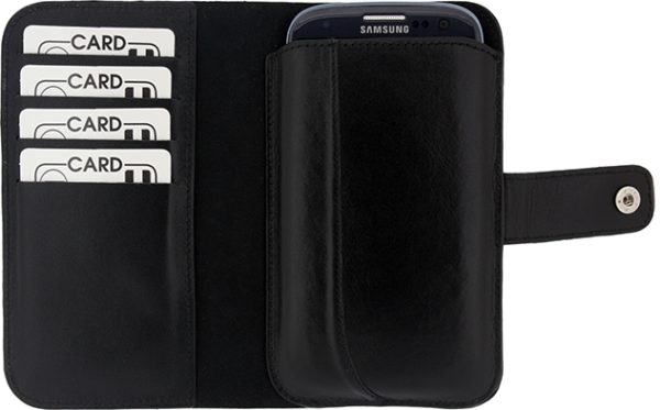 Senza Leather Wallet Slide Case Black Size Xxl - Afbeelding 3