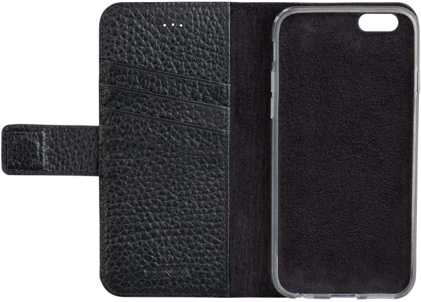 Senza Exquisite Leather Wallet Apple Iphone 5/5S/Se Intense Black - Afbeelding 2