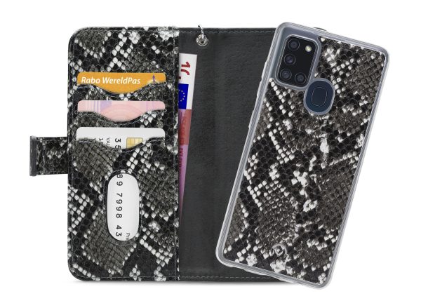 Mobilize 2In1 Gelly Zipper Case Samsung Galaxy A21S Black/Snake - Afbeelding 4