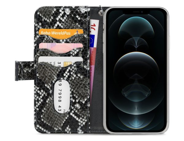 Mobilize 2In1 Magnet Zipper Case Apple Iphone 12 Pro Max Black/Snake - Afbeelding 3