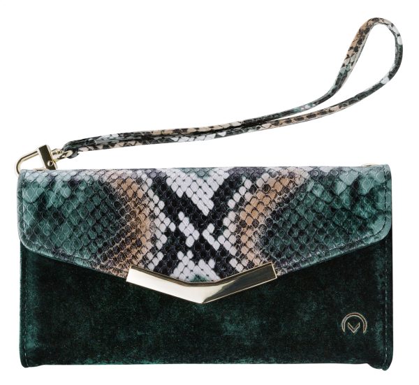 Mobilize 2In1 Gelly Velvet Clutch For Apple Iphone 12/12 Pro Green Snake