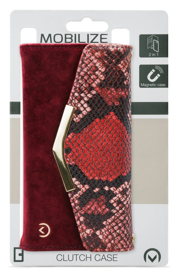 Mobilize 2In1 Gelly Velvet Clutch For Apple Iphone 12/12 Pro Red Snake - Afbeelding 8