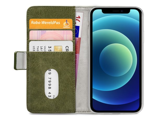 Mobilize Elite Gelly Wallet Book Case Apple Iphone 12 Mini Green - Afbeelding 4