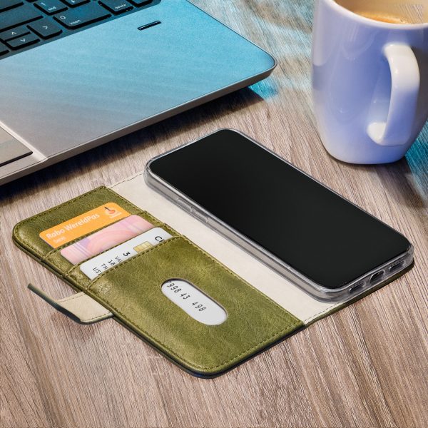 Mobilize Elite Gelly Wallet Book Case Apple Iphone 12 Mini Green - Afbeelding 9
