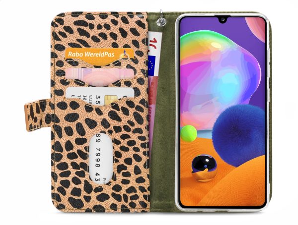 Mobilize 2In1 Gelly Zipper Case Samsung Galaxy A31 Olive/Leopard - Afbeelding 3