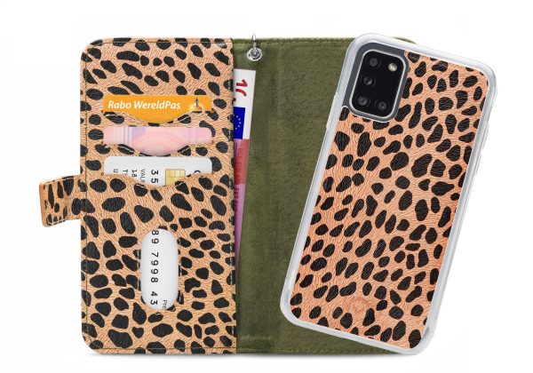 Mobilize 2In1 Gelly Zipper Case Samsung Galaxy A31 Olive/Leopard - Afbeelding 4