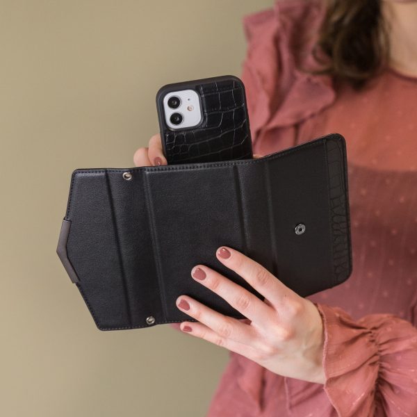 Mobilize 2In1 Elegant Magnet Clutch Apple Iphone 11 Pro Black Croco - Afbeelding 13