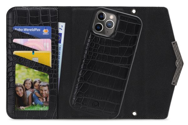 Mobilize 2In1 Elegant Magnet Clutch Apple Iphone 11 Pro Black Croco - Afbeelding 2