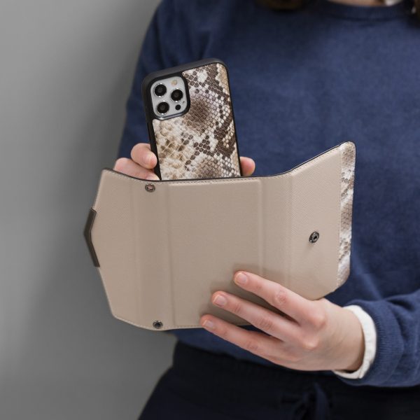Mobilize 2In1 Elegant Magnet Clutch Apple Iphone Xr/11 Beige Snake - Afbeelding 9