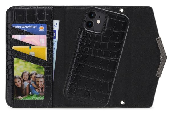 Mobilize 2In1 Elegant Magnet Clutch Apple Iphone 12 Mini Black Croco - Afbeelding 2