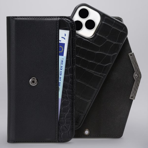 Mobilize 2In1 Elegant Magnet Clutch Apple Iphone 12 Mini Black Croco - Afbeelding 7
