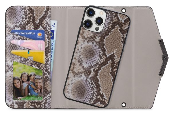 Mobilize 2In1 Elegant Magnet Clutch Apple Iphone 12 Pro Max Beige Snake - Afbeelding 2