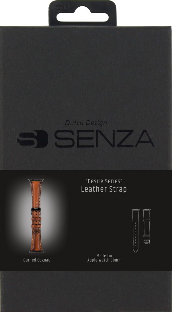 Senza Desire Leather Strap Apple Watch 38Mm Burned Cognac - Afbeelding 4