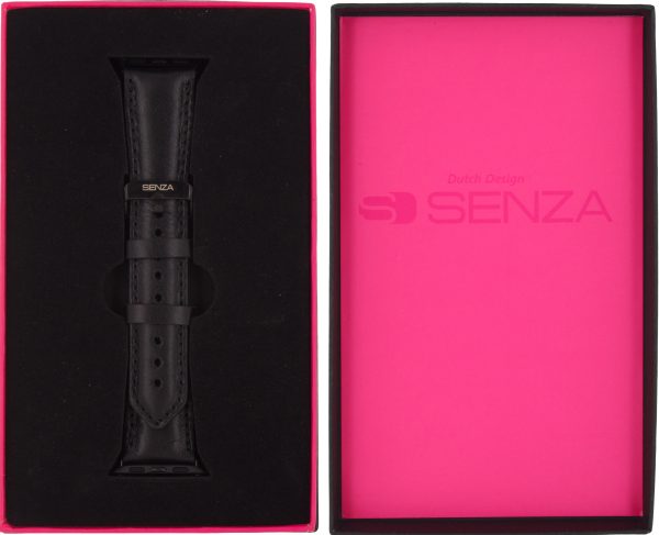 Senza Pure Leather Strap Apple Watch 38Mm Deep Black - Afbeelding 5