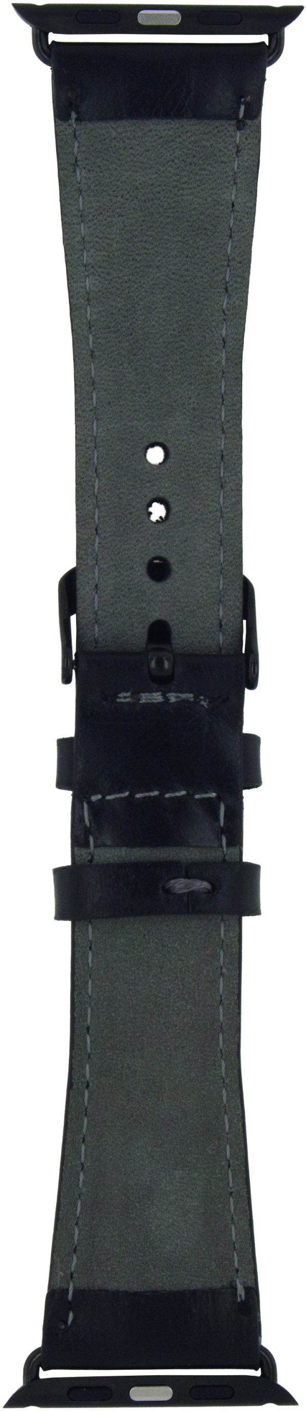 Senza Pure Leather Strap Apple Watch 42Mm Deep Black - Afbeelding 2