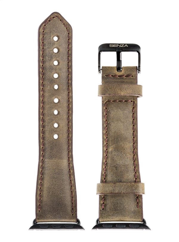 Senza Raw Leather Strap Apple Watch 38Mm Chestnut Brown - Afbeelding 2