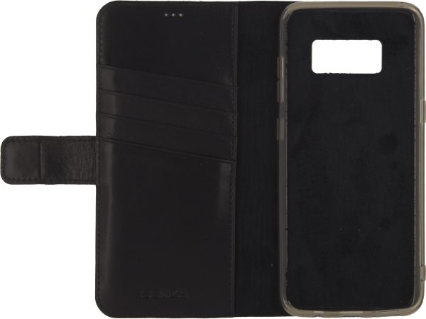 Senza Pure Leather Wallet Samsung Galaxy S8+ Deep Black - Afbeelding 2