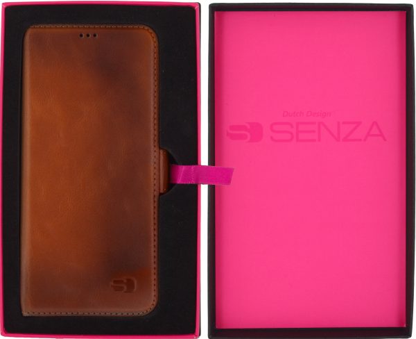 Senza Desire Leather Wallet Samsung Galaxy S8+ Burned Cognac - Afbeelding 4