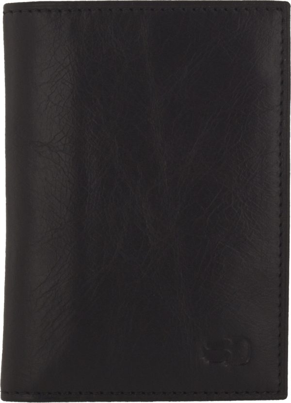 Senza Pure Leather Card Holder Deep Black