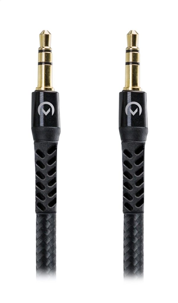 Mobilize Strong Nylon Aux Cable 1.5M Black