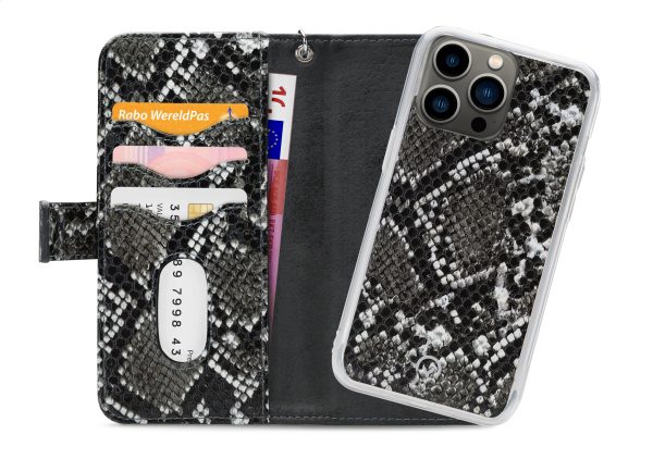 Mobilize 2In1 Magnet Zipper Case Apple Iphone 13 Pro Black/Snake - Afbeelding 4
