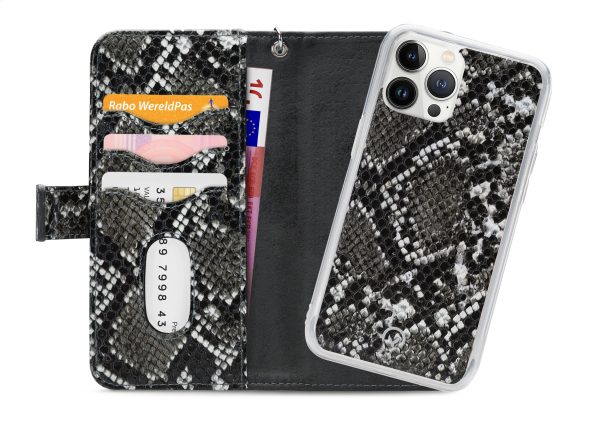 Mobilize 2In1 Magnet Zipper Case Apple Iphone 13 Pro Max Black/Snake - Afbeelding 3