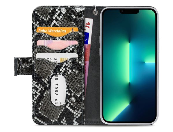 Mobilize 2In1 Magnet Zipper Case Apple Iphone 13 Pro Max Black/Snake - Afbeelding 4