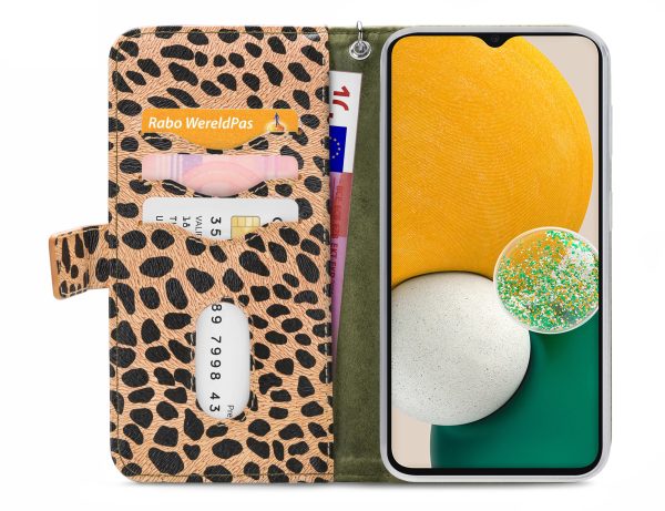 Mobilize 2In1 Magnet Zipper Case Samsung Galaxy A04S/A13 5G Olive/Leopard - Afbeelding 3