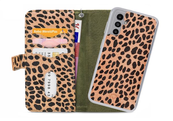 Mobilize 2In1 Magnet Zipper Case Samsung Galaxy A04S/A13 5G Olive/Leopard - Afbeelding 4
