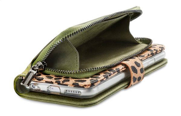 Mobilize 2In1 Magnet Zipper Case Samsung Galaxy A04S/A13 5G Olive/Leopard - Afbeelding 5