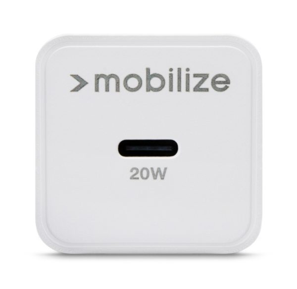 Mobilize Wall Charger Usb-C 20W With Pd + Mfi Lightning Nylon Cable 1.2M White - Afbeelding 5