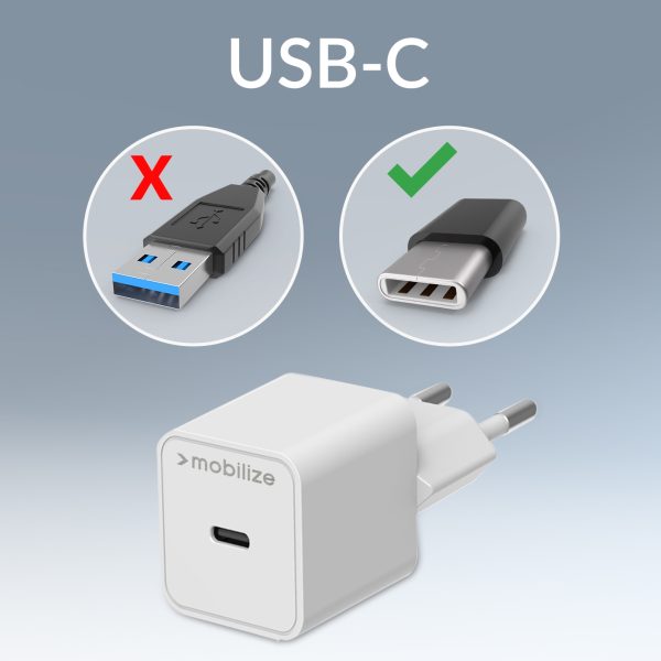 Mobilize Wall Charger Usb-C 20W With Pd + Mfi Lightning Nylon Cable 1.2M White - Afbeelding 7
