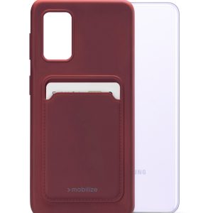 Mobilize Rubber Gelly Card Case Samsung Galaxy A32 5G Matt Bordeaux