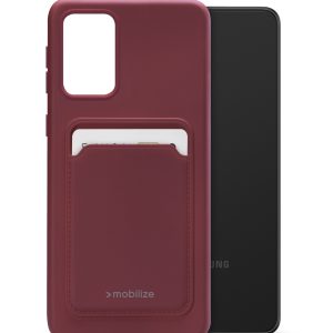 Mobilize Rubber Gelly Card Case Samsung Galaxy A33 5G Matt Bordeaux