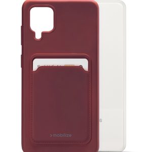 Mobilize Rubber Gelly Card Case Samsung Galaxy A12/M12 Matt Bordeaux