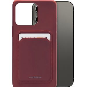 Mobilize Rubber Gelly Card Case Apple Iphone 13 Pro Matt Bordeaux