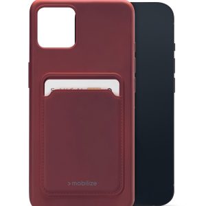Mobilize Rubber Gelly Card Case Apple Iphone 13 Matt Bordeaux